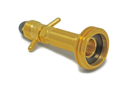 DREHMEISTER ACME gas cylinder adapter camping gas adapter 0.880-14 NGO LH (G.10) - 116 mm