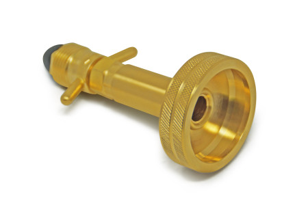 DREHMEISTER DISH Gas cylinder adapter Camping gas adapter 0.880-14 NGO LH (G.10) - 113 mm