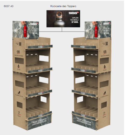 SIGG sales display for 96 bottles