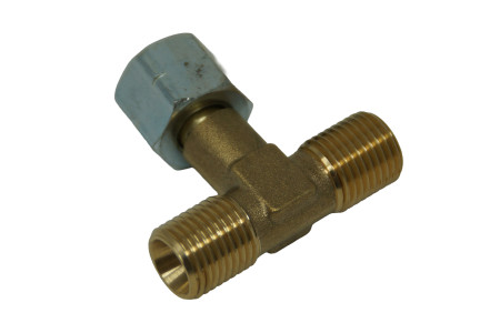 DREHMEISTER T-Stück Anschlussgewinde G1/4LH-KN für Gasschlauch, Gasregler