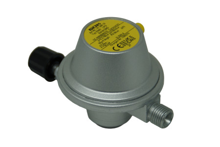 GOK low-pressure regulator, type EN61 – gas cartridge x G 1/4 LH-KN, PRV 30 mbar, 0.5 kg/h