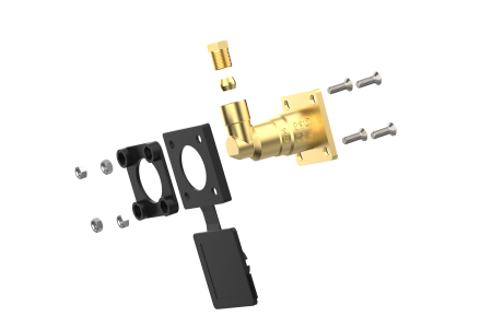 CAMPKO Robinet de remplissage GPL W21.8 x 1/14 sur tuyau cuivre 8mm - coudé