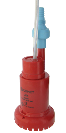 COMET Bomba sumergible LUX 12 V 1,0 m cable, válvula antirretorno con purgador de aire y filtro