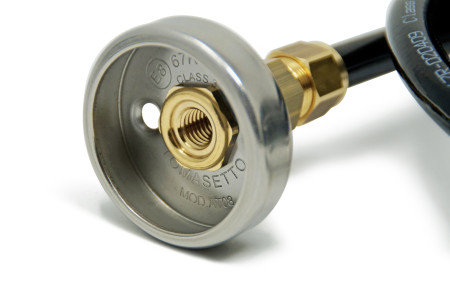 Remote refuelling kit for gas cylinders with W21.8L connection (2m flex hose, filling nozzle, adapter piece, bayonet M10)