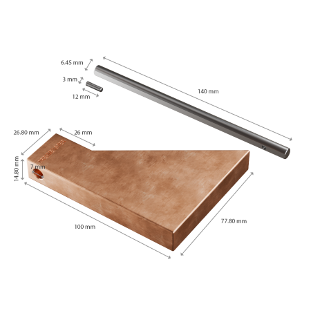 DREHMEISTER copper soldering iron tip 700g for soldering copper, soft soldering