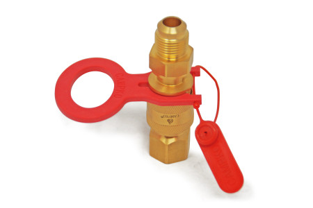 CAMPKO® Schnellkupplung für Gastankflaschen, Gabelstapler mit Rückschlagventl - 3/4 UNF Gewinde