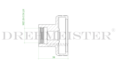 DREHMEISTER Adaptador de boquilla de suministro DISH para el llenado de cilindros de gas con rosca izquierda W21,8