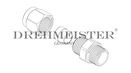 DREHMEISTER M10x1 feed-through for polyamide hose 6mm