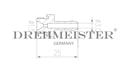 DREHMEISTER injector nozzle for Valtek T30/Matrix XJ rail - G1/8’’ - D. 5 mm L. 25 mm