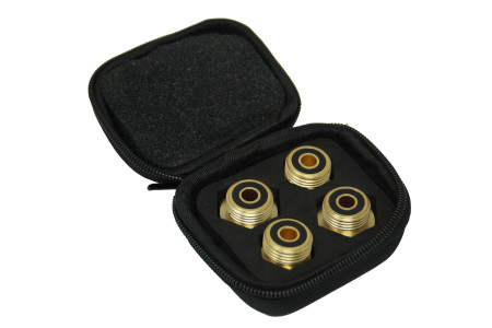 DREHMEISTER Gas Flaschen Adapter Set EU inkl. Etui - Gas-Entnahme (4-teilig)