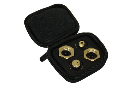 DREHMEISTER Gas Flaschen Adapter Set EU inkl. Etui - Gas-Entnahme (4-teilig)