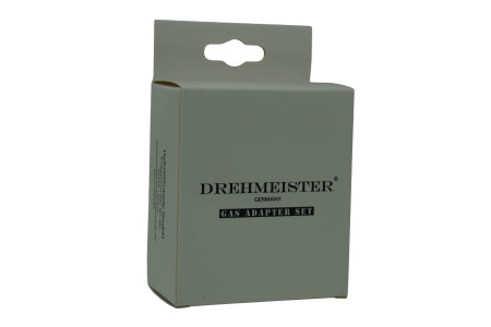 DREHMEISTER Gas Flaschen Adapter Set EU inkl. Etui - Gas-Entnahme (4-teilig)