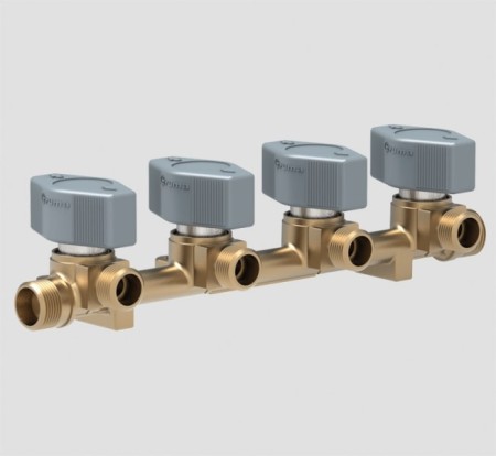 Truma valve VK4-8 4-way LPG gas manifold 8mm inlet x 8mm outlet