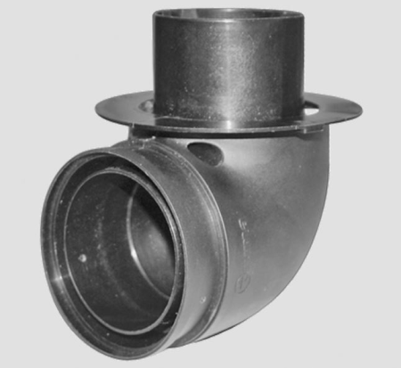 Truma BGI elbow ø 65 mm for Saphir air conditioning systems, black