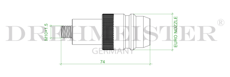 DREHMEISTER adaptador de boquilla de suministro Euronozzle 10 mm