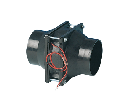 COMET ventilatore tubolare 12 V nero, 80 x 80 mm, funzionamento silenzioso, attacco su entrambi i lati Ø 60 mm