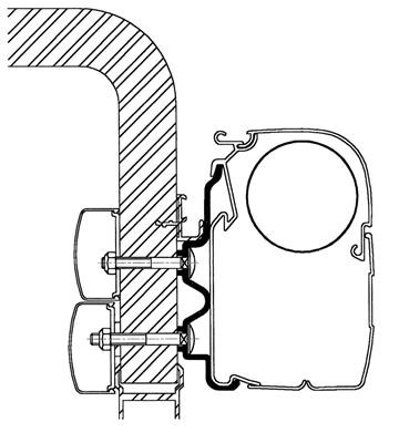 Adaptateur Thule mural Hymercamp ? 2011 - 5.00m