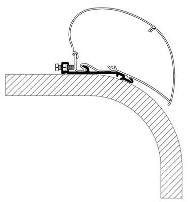 Adaptateur Thule pour toit plat - 5.50m
