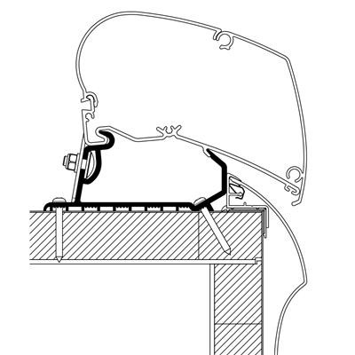 Thule Adapter Dach Hobby Optima Deluxe/Premium LED