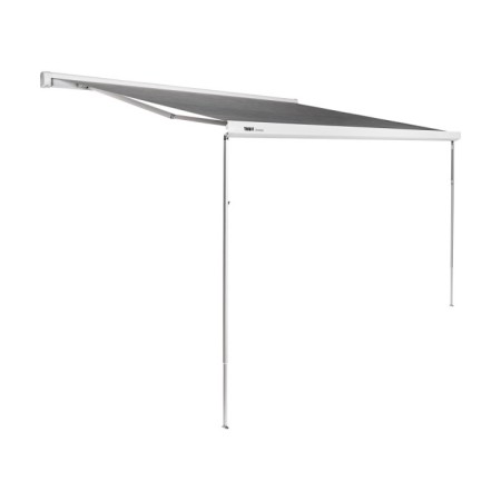 Thule Omnistor 5200 5.05x2.50m Wall Awning Motorised 12V White with Fabric Finish Mystic Grey