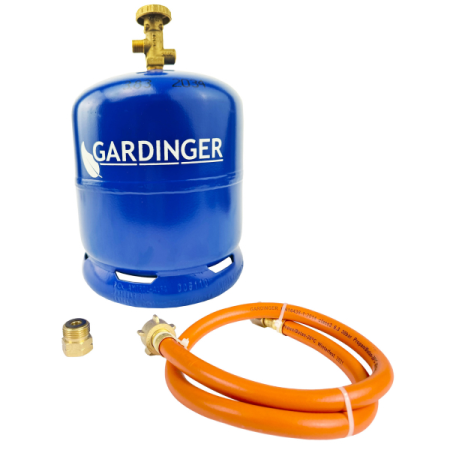 GARDINGER PROFILL907-Gas wiederbefüllbare Propanflasche 2,5kg + Umfüllschlauch + Adapter