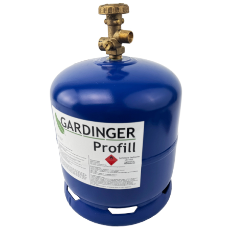 GARDINGER PROFILL907-Gas wiederbefüllbare Propanflasche 2,5kg + Umfüllschlauch + Adapter