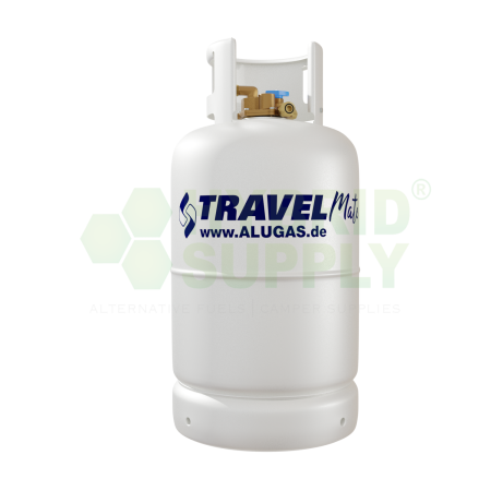 Alugas Travel Mate refillable gas bottle 27 litres with 80% multivalve (DE)
