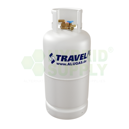ALUGAS Travel Mate Gastankflasche 33,3 Liter mit 80% Multiventil (DE)