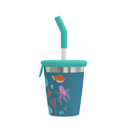 SIGG Kinderbecher Kids Straw Cup Blue World