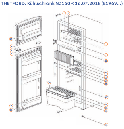 SR DOOR BIN 486 CURVED WIDE - Spare Parts Refrigerators