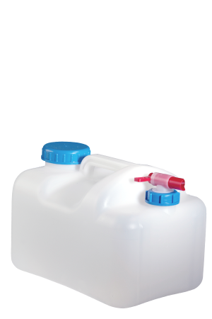 COMET MULTI-Weithalskanister 15 Liter, Schraubdeckel DIN 96, Hahnverschluss DIN 51