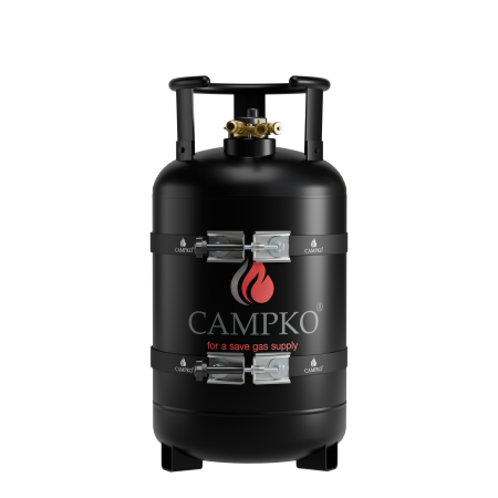 CAMPKO Gasflaschen Halter Set Edelstahl für Ø 300mm Gasflaschen inkl. Spannschlösser & Sterngriffschrauben