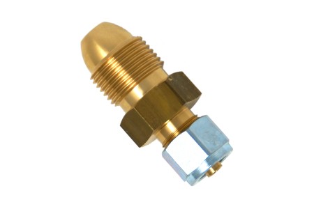 Calor Propane Cylinder (UK POL) Adapter to 8 mm thermoplastic hose