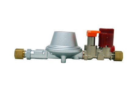 GOK Gasdruckregler 50 mbar EN61- 1kg/h  Rohrverschraubung 8mm --> Rohrverschraubung 8mm