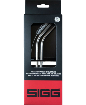 SIGG Strohhalm 2er Set, Edelstahl