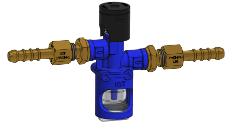 LPG gas leak tester, leak detector G2 W 21.8 x 1/14 LH x 8 mm compression fitting