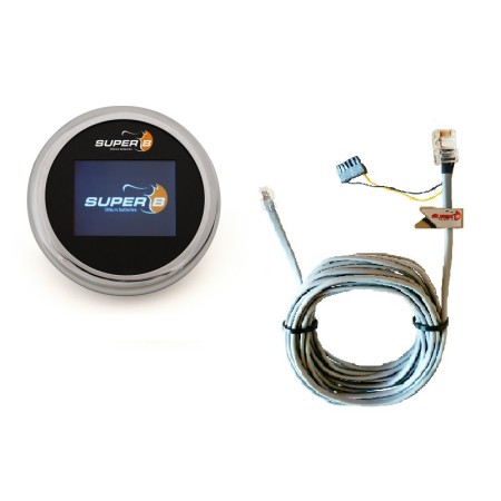 Super B Touch Display battery Monitor for Epsilon Lithium battery 90Ah, 5 meters