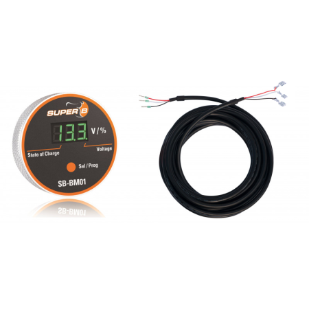 Super B battery monitor BM01 12-24 V for Epsilon 100/ 150Ah LiFePo4 battery, 5 meters