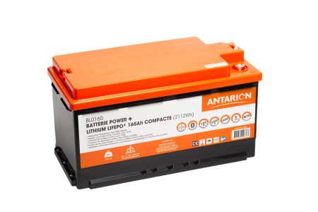 Antarion Lithium Batterie 165Ah POWER + Bluetooth, mit eingebauter Heizung