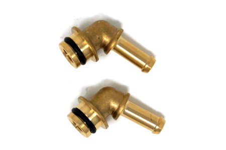 BRC brass water connection for Genius MB reducer angled 10 mm (2 pieces)