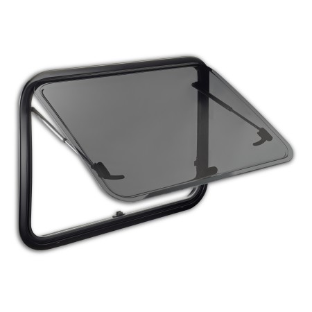 Dometic S7P Steplessly adjustable vent window for vehicles with rounded design