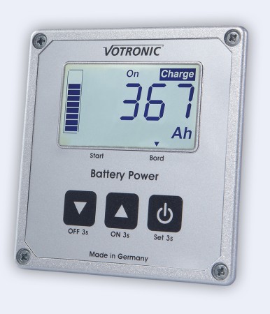 Votronic LCD battery computer 400 S Complete set with earth strap 75 mm²