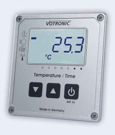 Votronic LCD-Thermometer / Uhr S  (mit Extern-Sensor)