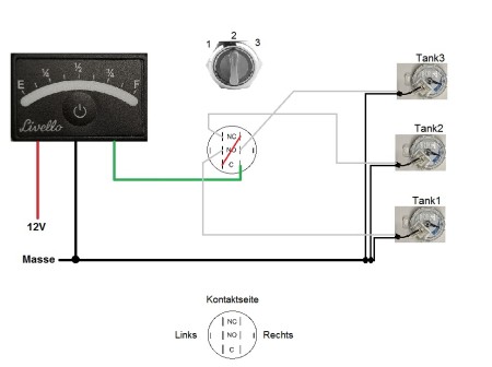 Drehschalter 250 V/AC 3 A Schaltpositionen 3 (2 x 45 ° IP65)
