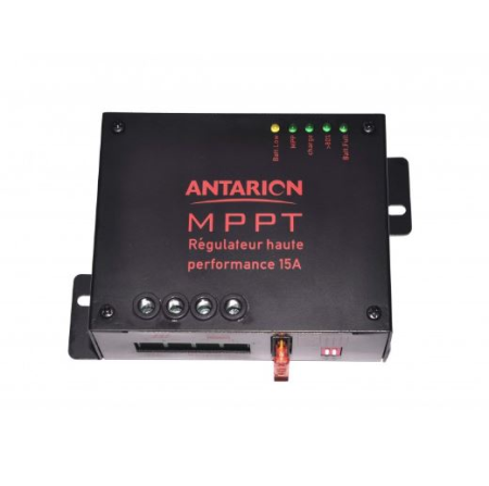 Antarion Régulateur de charge solaire MPPT 12/24V 15Ah - sortie unique