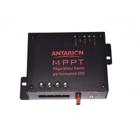 Antarion Régulateur de charge solaire MPPT 12/24V 20Ah - sortie unique