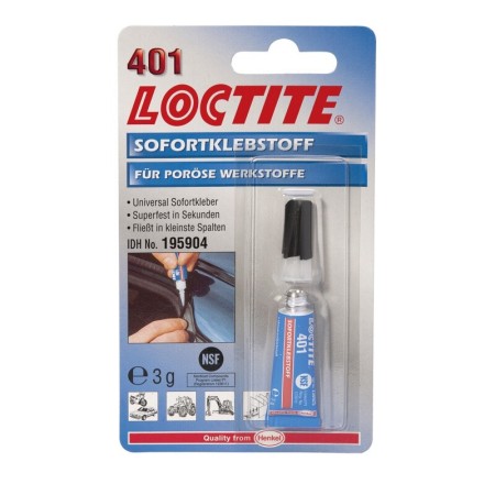 LOCTITE® 401 3g, transparent - Adhésif instantané à prise rapide