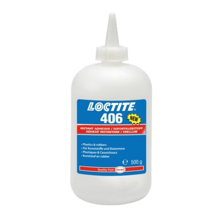 LOCTITE® 406 500g, klar - niedrigviskoser, schnell aushärtender Sekundenklebstoff