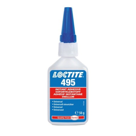 LOCTITE® 495 50g, transparent - Adhésif instantané à base déthyle, à faible viscosité, à usage général