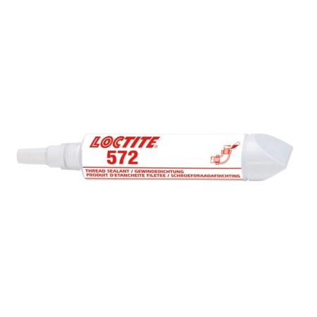 LOCTITE® 572 250ml, blanc crème - Produit détanchéité pour filetage à base de méthacrylate pour tuyaux et raccords métalliques